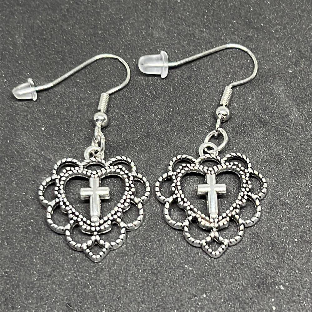 Earrings Cross Christian